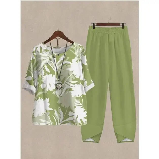 

Новинка 2024, женский большой повседневный костюм с принтом, модный ансамбль, студенческая школьная orm, рабочая одежда, весенняя коллекция