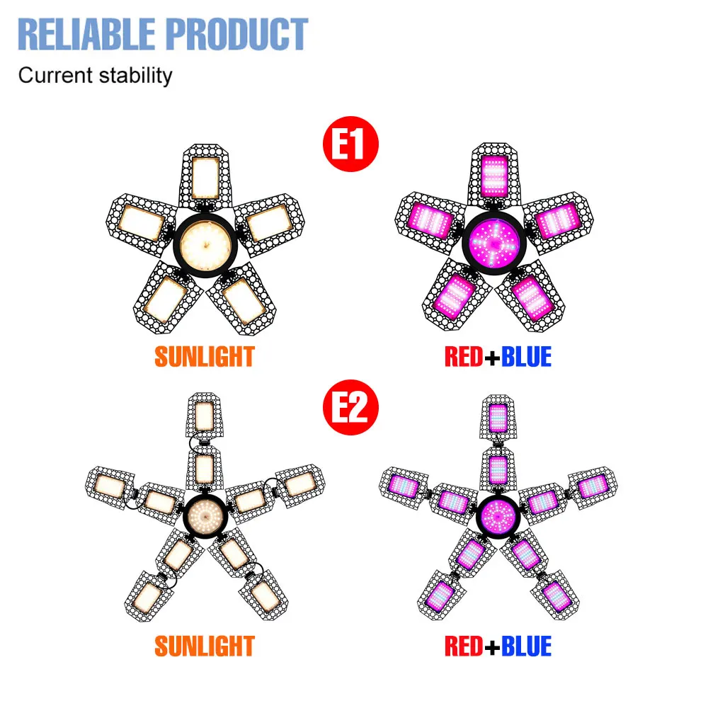 

400W LED E27/E26 Grow Light Bulb Full Spectrum Hydroponic Plant Lamp Indoor Growing Tent Potted Flowers Fill Lighting AC100-277V