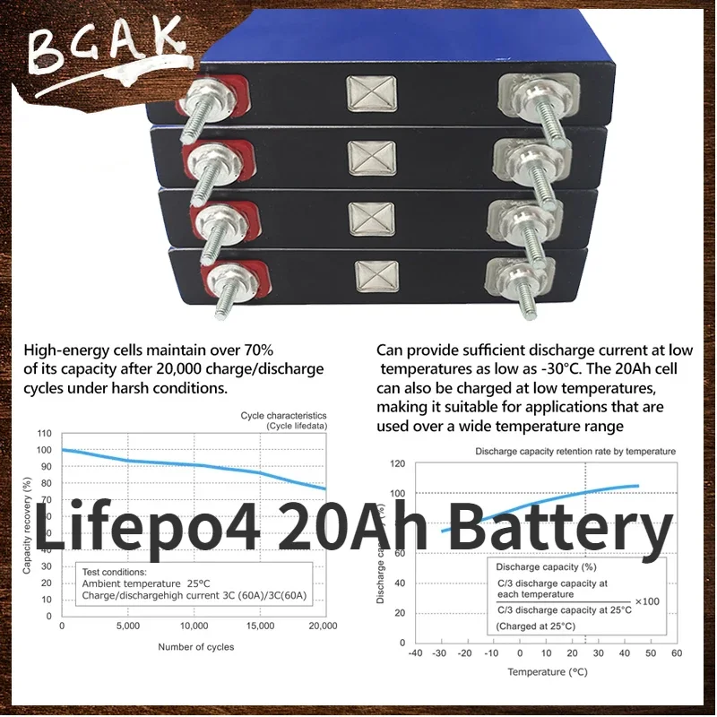 Hot Free Shipping BCAK 2.3V 20Ah Lithium Titanate LTO Battery Rechargeable Power Batteries for Car Electric Bicycle E-Bike Low T