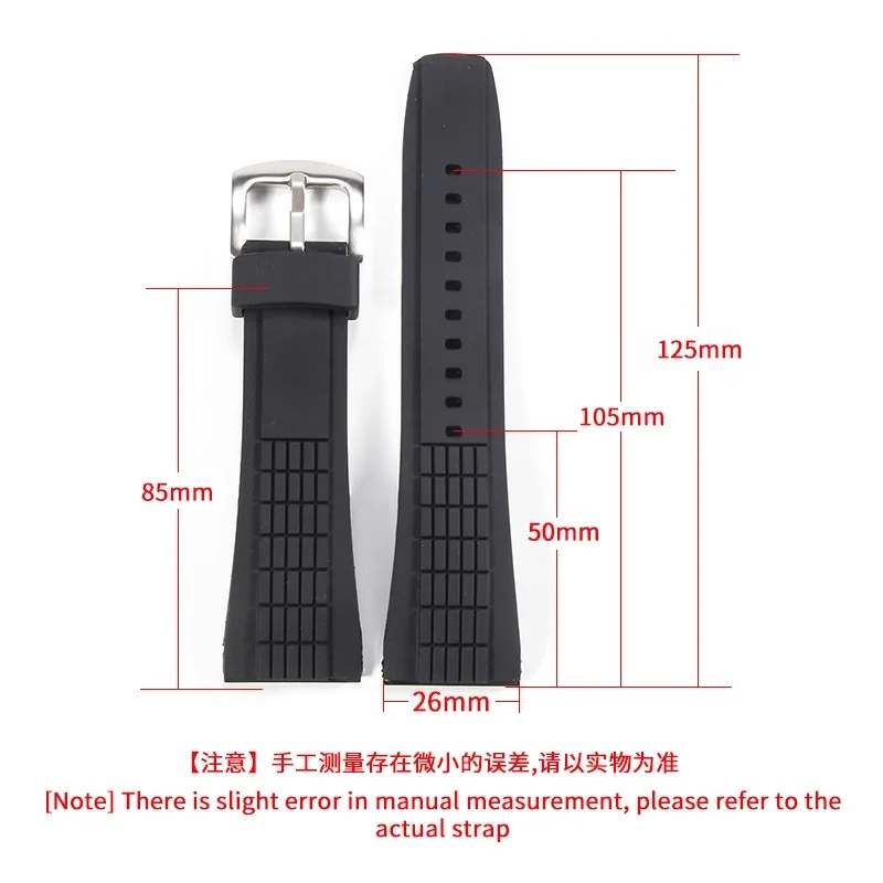 Silicone watch band for Seiko velatura Kinetic SRH006/SPC007 Watch strap Waterproof Rubber sports 26mm Watch strap accessories