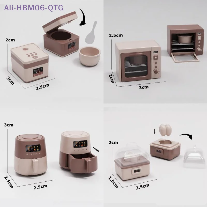 [New] HOT! 1Pcs Realistic Microwave Oven Rice Cooker Egg Boiler Play House Toy 1:12 Dollhouse Kitchen Home Appliances Furniture
