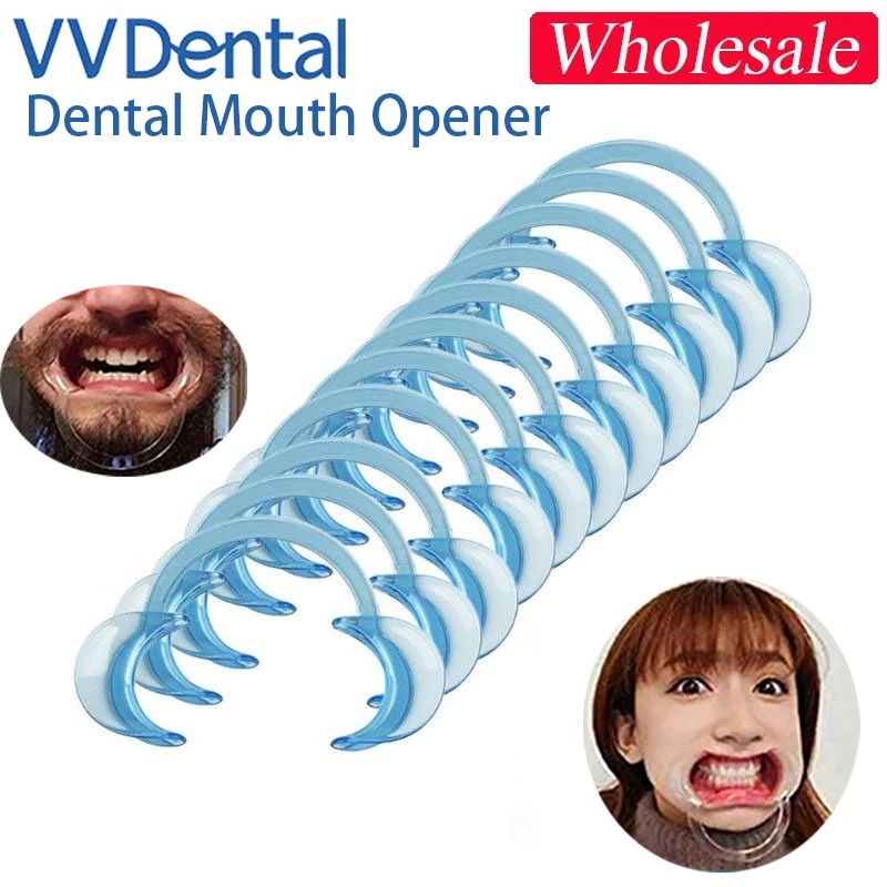 VVDental Wholesale 10/20Pcs Dental Mouth Opener C-shape Cheek Retractor Teeth Whitening Mouth Spreader Lip Dentist Orthodontic