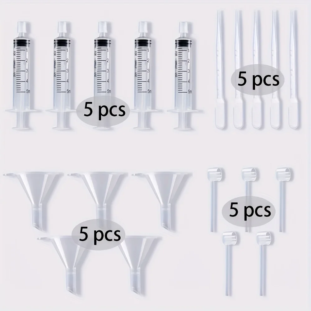 20/40-teiliges Parfüm-Ergänzungsset: Kunststofftrichter, Pipette, Tropfer und Spritze – ideal für Reisen und Heimwerkerkosmetik