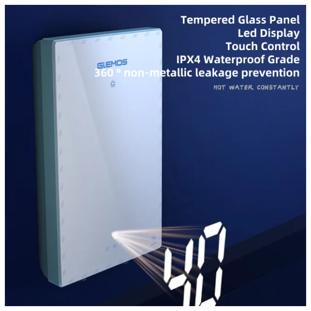 سخان مياه محمول بدون خزان 5KW خفيف الوزن LED السخان للتخييم في الهواء الطلق RVs الفنادق المرآب المنزلية البلاستيك الكهربائي