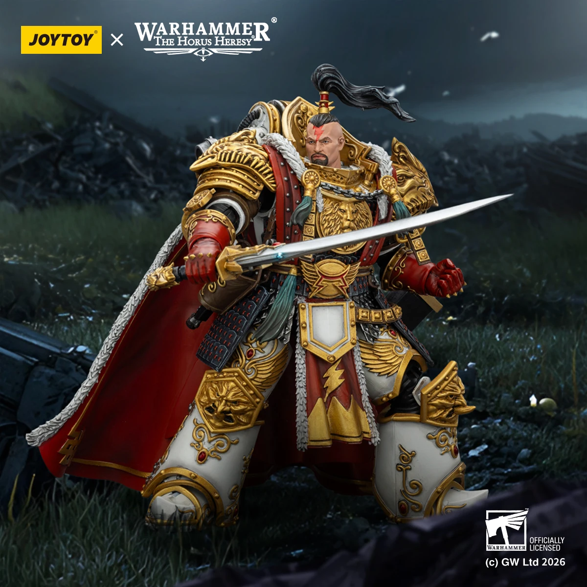 【Preventa】Figura de Acción JOYTOY Warhammer 40K White Scars Jaghatai Khan Primarca de la Legión V, Escala 1/18