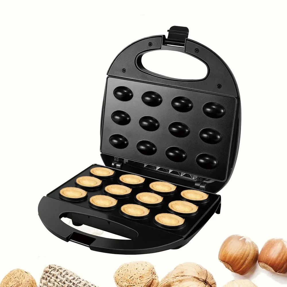 

Electric Walnut Cake Waffle Maker With Nuts 12 Hole Cooking Kitchen Biscuits Making for Baking Tool Business Nuts Waffle Sonifer