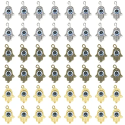 10pcs Mix Color Hamsa Hand Evil Eye Bead Charms Hand Of Fatima Symbol Pendants For DIY Necklace Bracelet Jewelry Making Finding