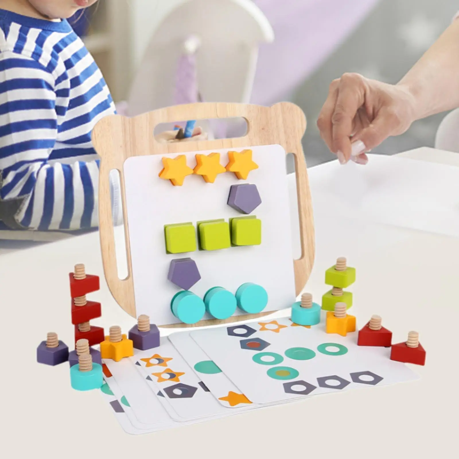 

Kids Nuts and Bolts Shape and Colors Early Educational Toy for Preschool