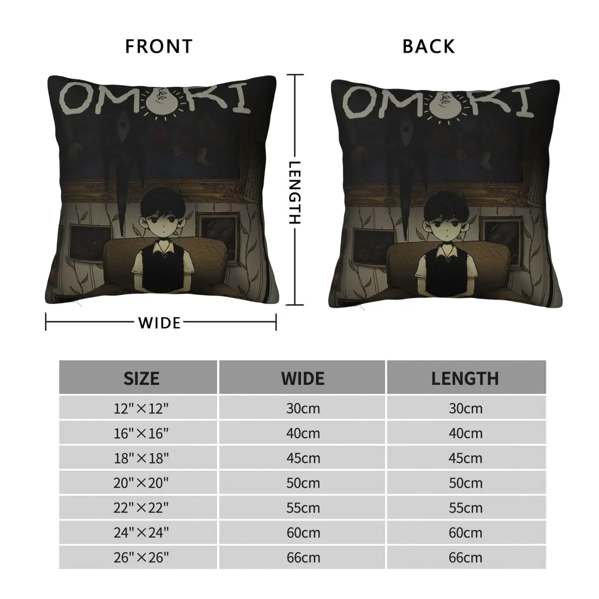 Takopi's Original Sin Anime Omori Friends Square Pillowcase Cushion Cover Pillow Case Throw Pillow Cover for Home Bedroom Car
