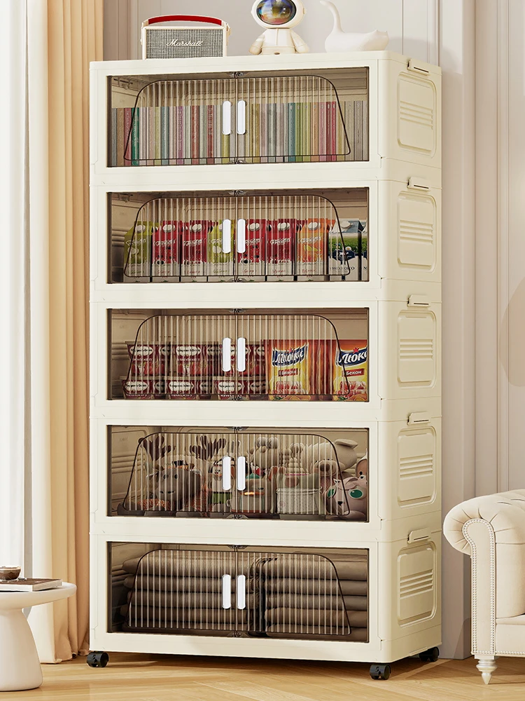 

Modern Simple Plastic Storage Cabinet for Bedroom Clothes Toys Multi-layer Organizer Cabinet Home Baby Clothes Storage