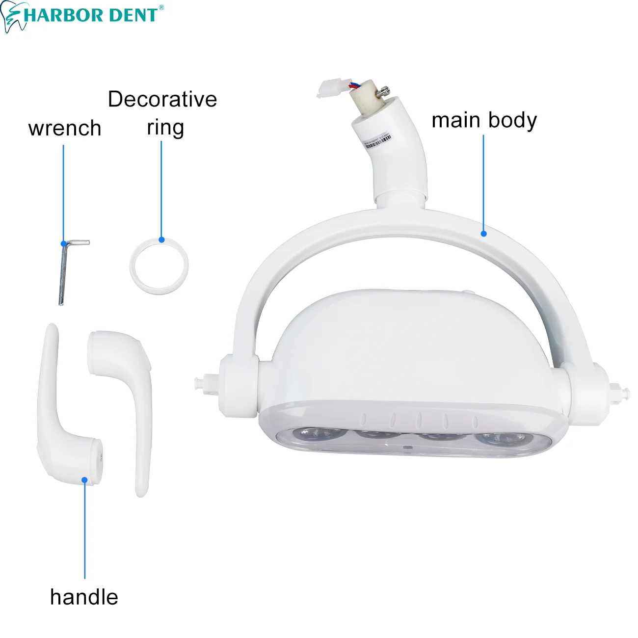 Dental indukcyjna lampa operacyjna Dental 4 LED lampa do jamy ustnej do urządzeń dentystycznych sprzęt do krzeseł wybielanie zębów narzędzia do