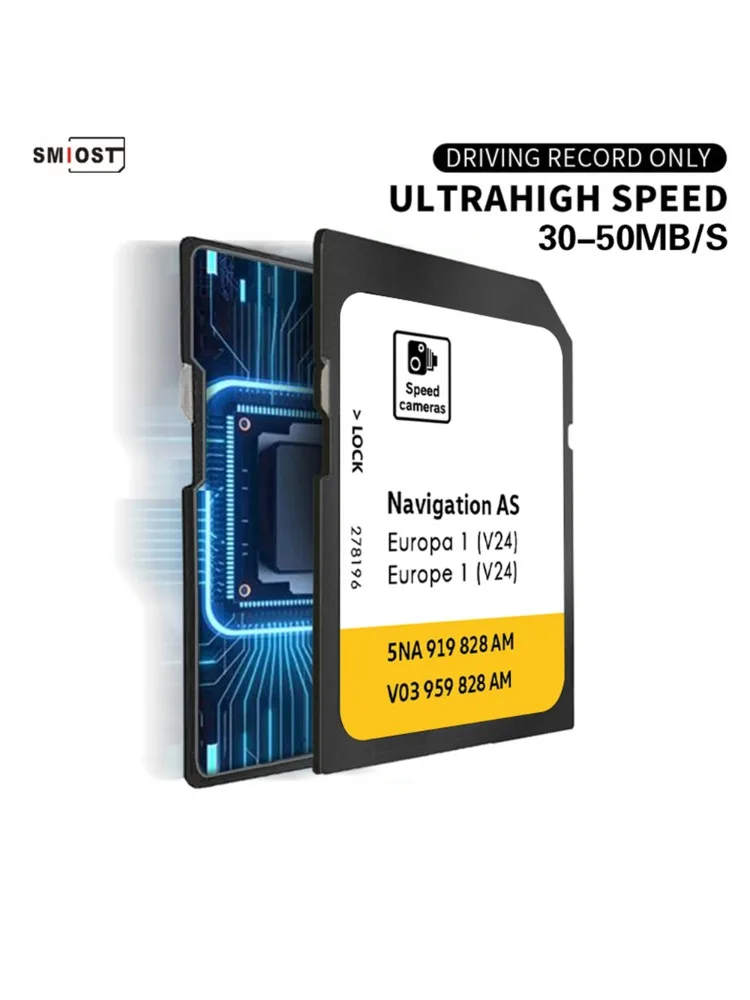 Karta SD 32GB do systemu nawigacji samochodowej VW AS V24 MIB2 z oprogramowaniem GPS i mapami UE, najnowsza wersja 2026 — zdjęcie produktu 7