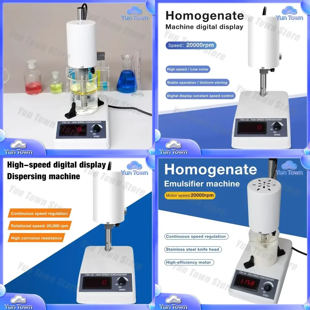 Multifunctional High Shear Laboratory Emulsifier Disperser for Homogenizer Mixer Blender Grinder for R&D Lab Testing