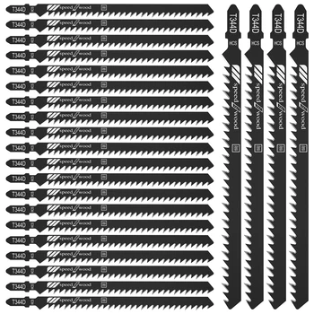 Nouveau 24 pièces lame de scie en acier à haute teneur en carbone T344D 6 pouces lame de scie à bois tranchante lame de scie à découper rapide avec boîte de rangement