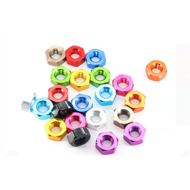 Hex nut processing: Anodized locking anti-loosening and reducing nut