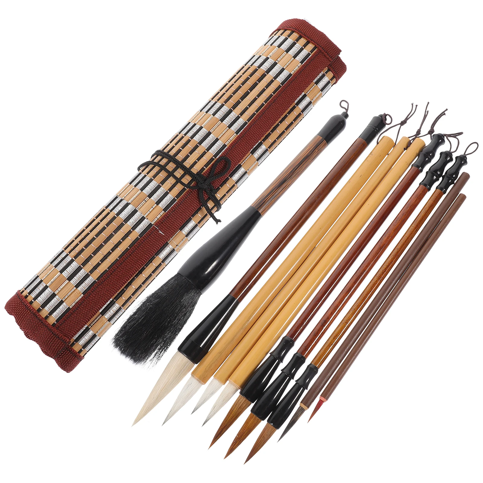 

1 set 10 Piece Calligraphy Brush Set Chinese Art Supplies Traditional Ink Pens for Beginners Writing on Paper Silk Textiles