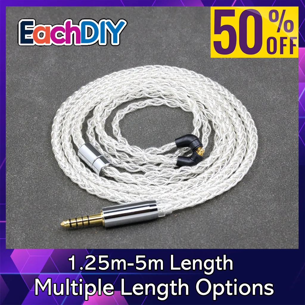 8-ядерный кабель для наушников из чистого серебра и платида, 99% 7n дляymotic ER4SR ER4XR ER3XR ER3SE ER2XR ER2SE LN008403