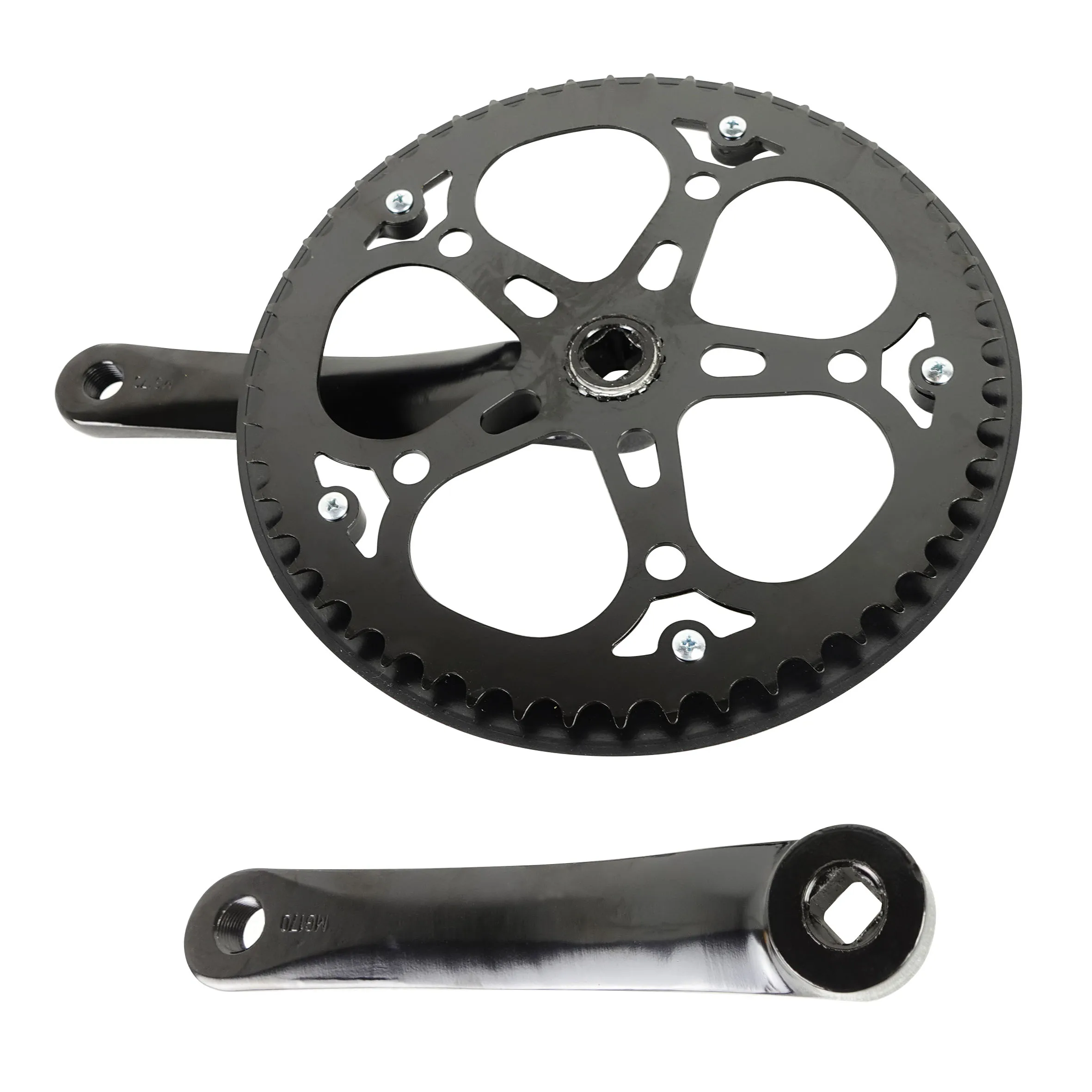 Bicycle crankset 52t With Plastic Protection / Alloy Cranks 170mm / Steel Chainwheel