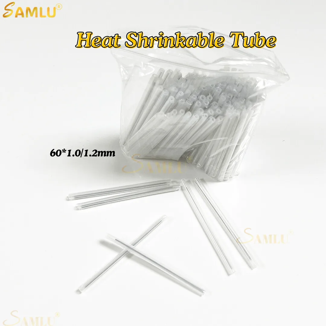 

60x1.2mm 200pcs /lot Bare Fiber Optical Heat Shrinkable Tubes, Fusion Hot Melt Protection Splice Sleeves For FTTH