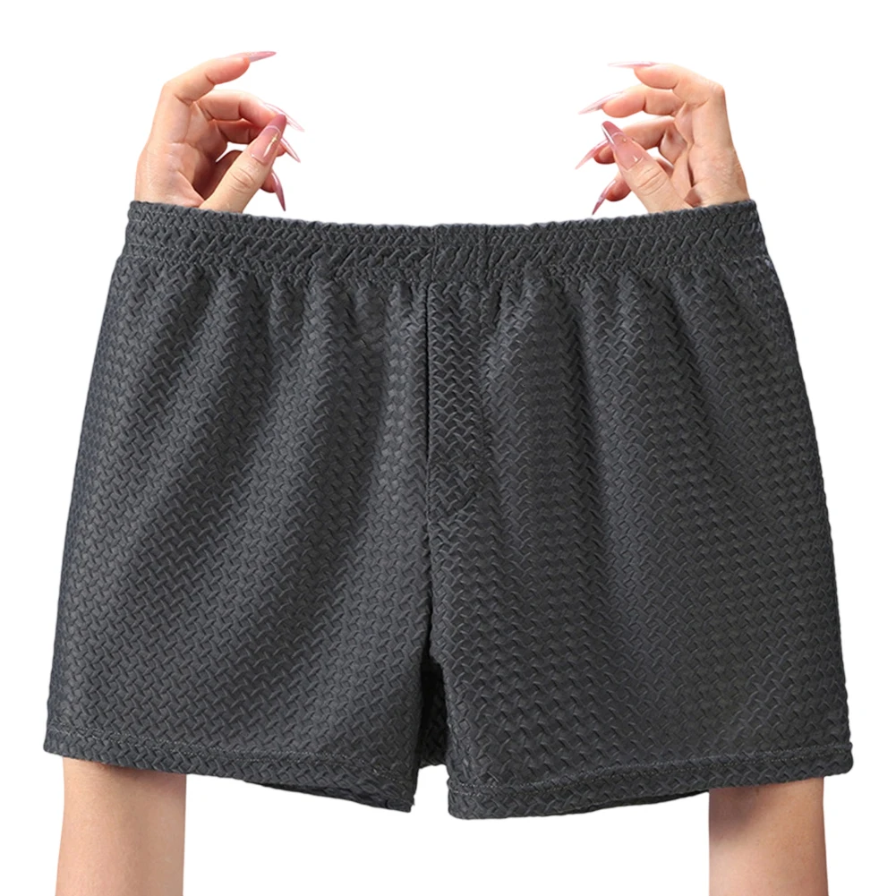 

Men Thin Solid Loose Trunks Breathable Shorts Elastic Waist Home Boxer Shorts Teenage Breathable Underpants Young Underwear Boys