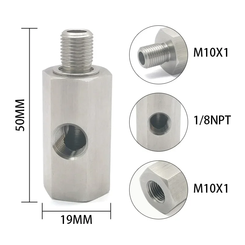 

Тройник датчика давления масла, адаптер M10x1,0 до M10x1,0, боковые отверстия, 1/8NPT, внутренний турбонаддув, манометр линии подачи с шайбой