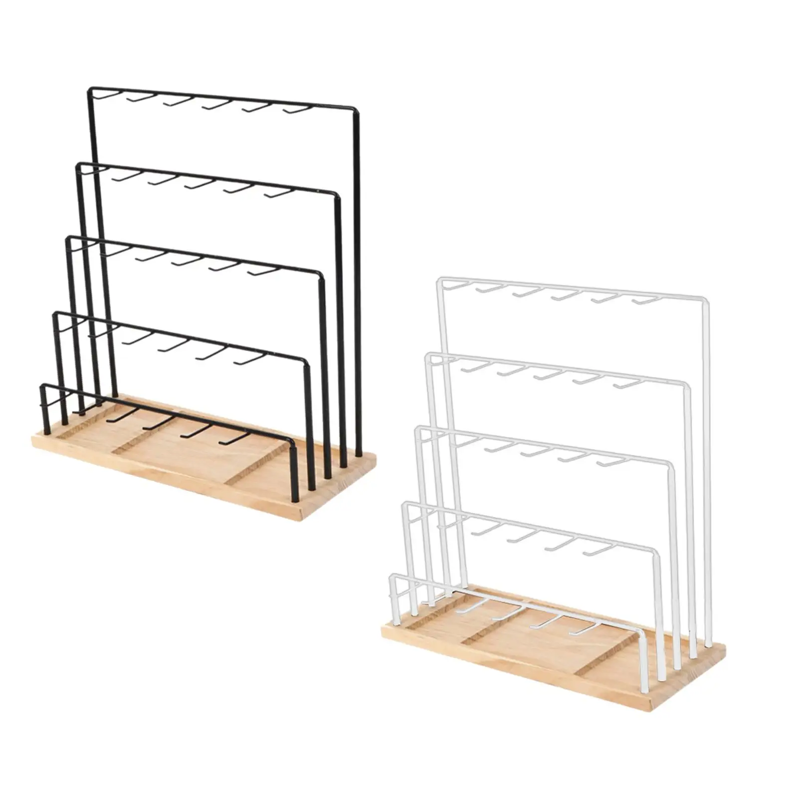 Jewelry Hanger Rack Earring Display Stand Holder Organizer with 30 Hooks for Home Countertop Tradeshow Hair Accessories Store