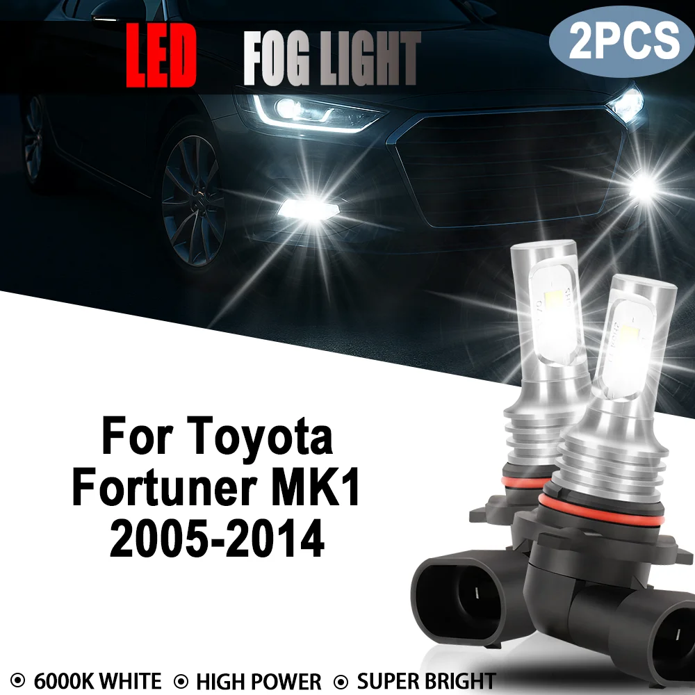 

2Pcs Canbus LED Fog Light 20000LM Plug And Play 90W High Power Car Fog Lamp 6000k White For Toyota Fortuner MK1 2005-2013 2014