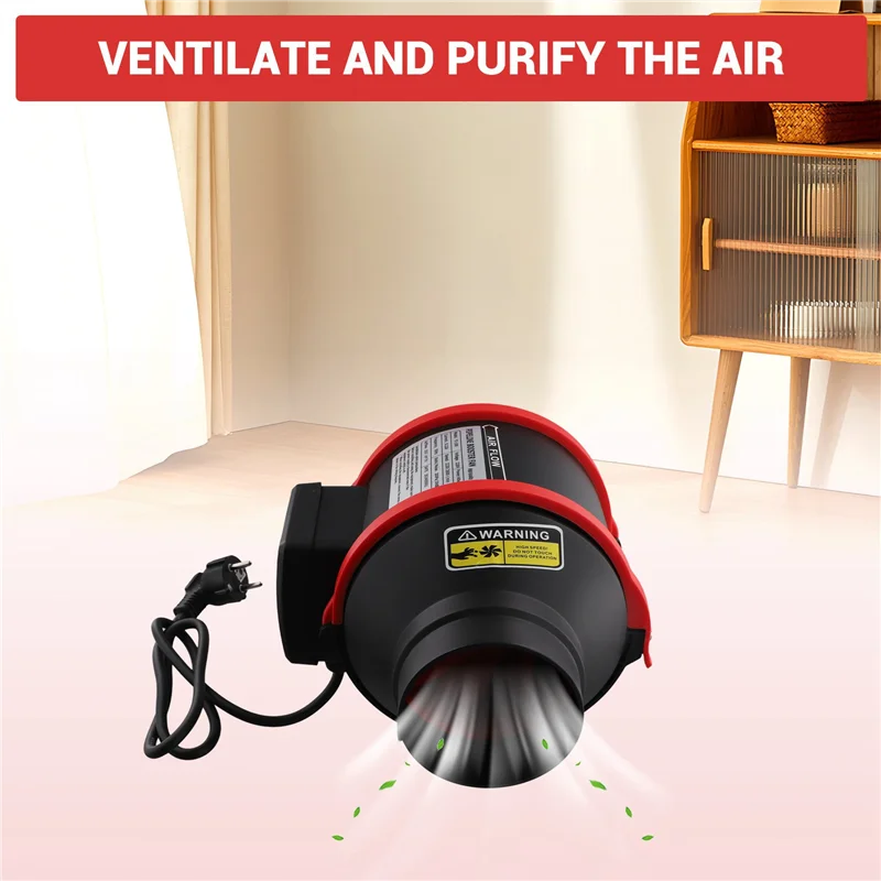 

ABMH-2X Exhaust Flue Fan 100Mm Speed Control Mixed Flow Inline Fan High Speed Exhaust Fan For Vents HVAC Systems EU Plug