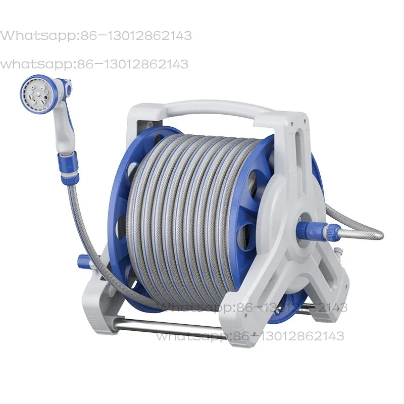 

Шланг для подачи воды, бытовой, для полива, высокого давления, для мойки автомобилей, с автоматической намоткой, 13,5 м, с функцией самовыравнивания.