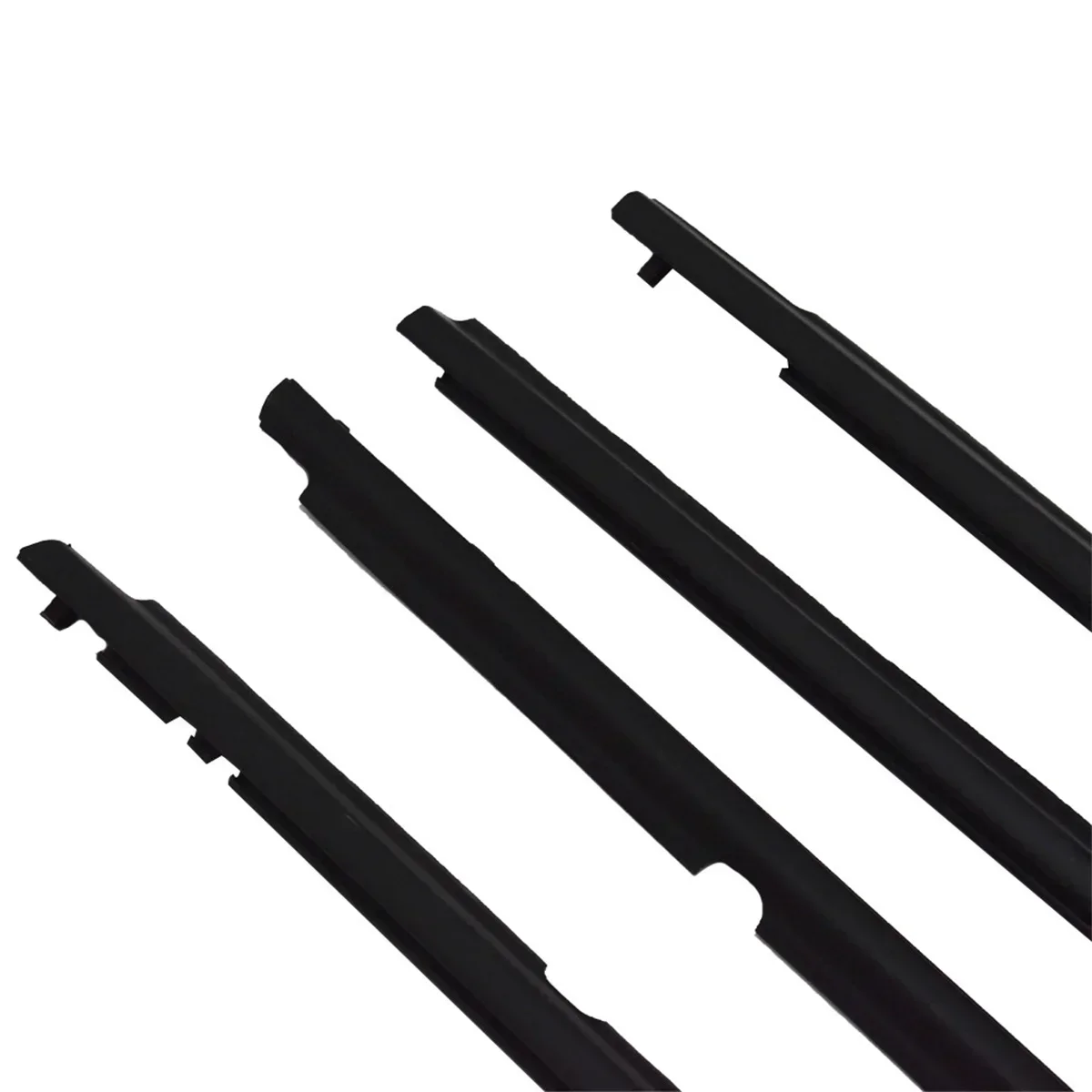 Black or Chrome 4 Pcs Windows Rubber Weatherstrip Waterproof Pressure Sealing Belt Moulding Trim for Toyota Corolla 2007-2014