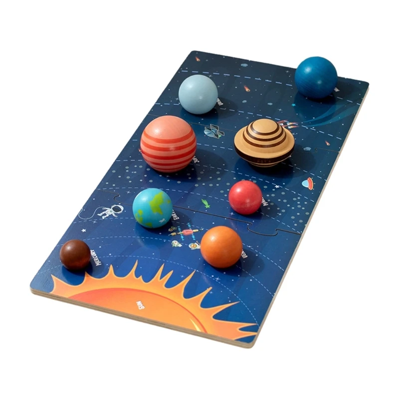 Universe Learning Game with 8 Planets Pairing Set Educational Toy for Kids D5QF