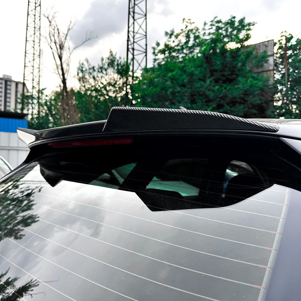 Rear Roof Trunk Spoiler Rear Wing Lip Trim Sticker Styling BodyKit    For Audi A4 B9 Avant Sline 2017 2018 2019 2020 2021-2024 view 5