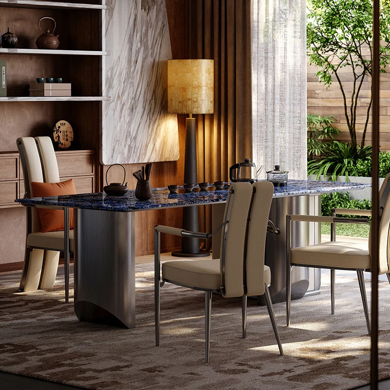 #Space Saving Designer Dining Table Modern Coffee Hallway Dining Table Reception Corner Mesas De Comedor Living Room Furniture