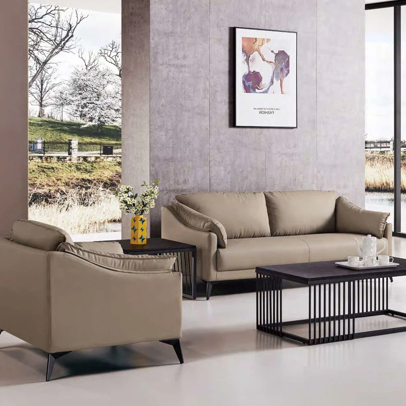 Modern Leather Modular Office Sofa Set for Home Office School & Hospital Use High-Density Sponge Made in China