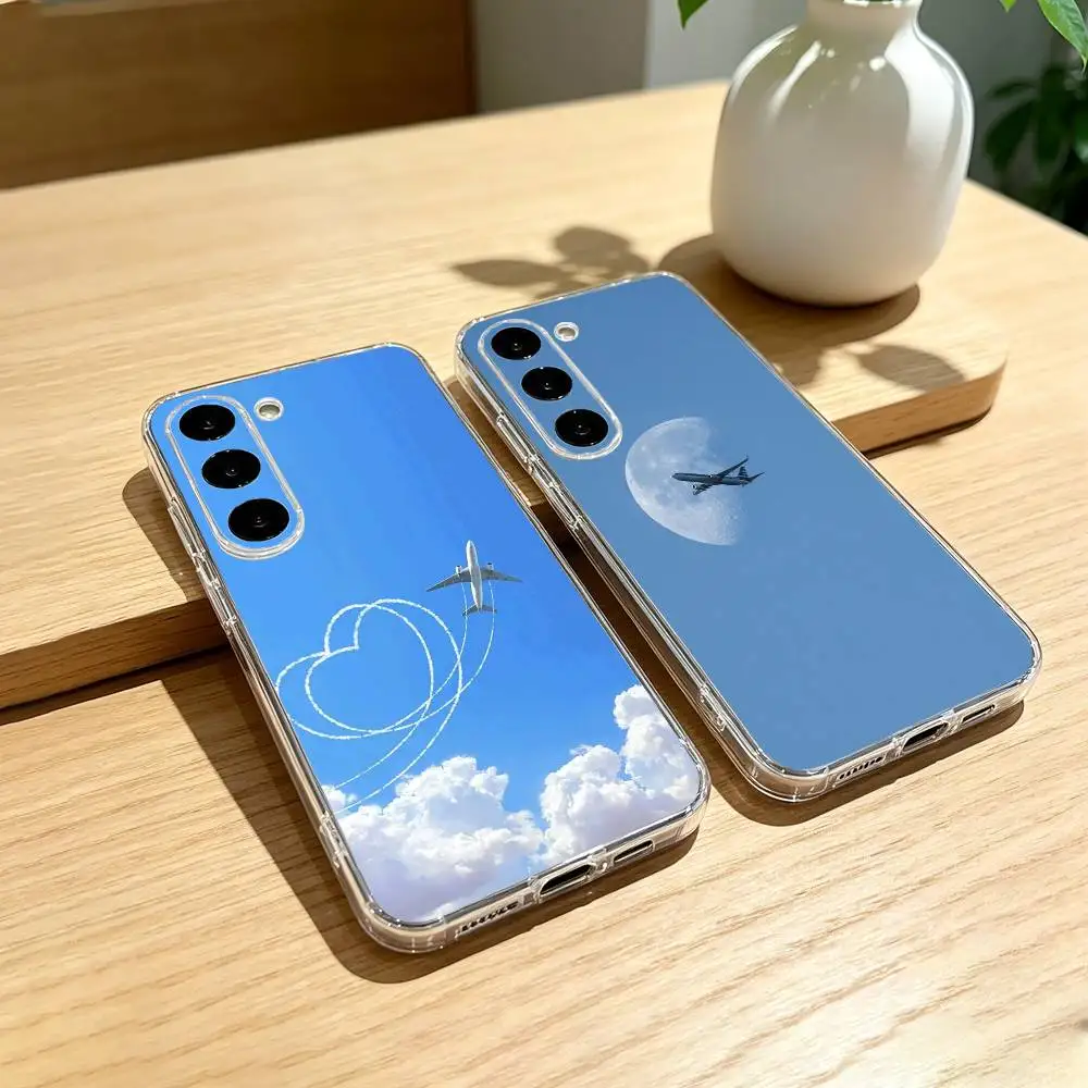 

A-Airplane Plane Phone Case For Samsung Galaxy A91,80,73,72 ,71,53,52,32 ,31,22,21s,20,Transparent Case
