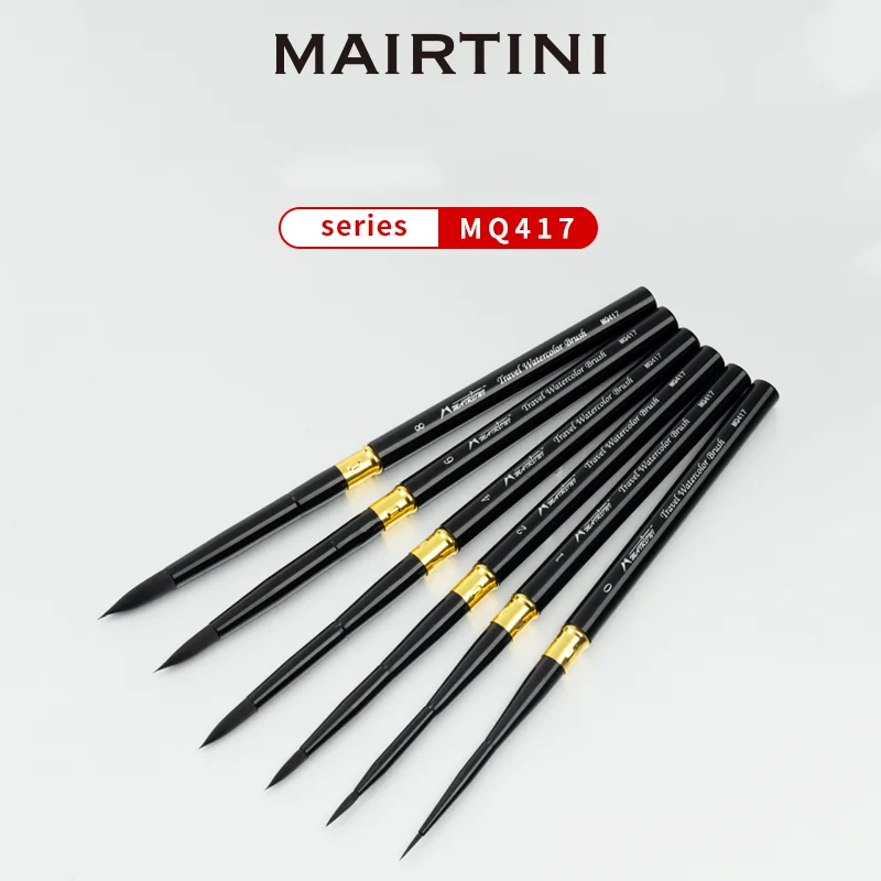 

Mairtini Travel Portable Folding Watercolor Paint Brush Professional Squirrel Hair for Watercolor Acrylic Paint Nail Paint Tool