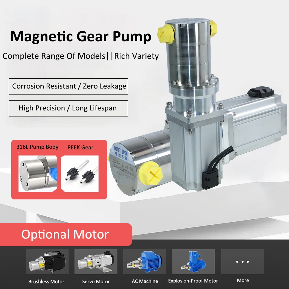Hydraulic System Transfer Pump Micro Magnetic Gear Metering Pump for Low Liquid Stainless Steel High-precision Hydraulic Control