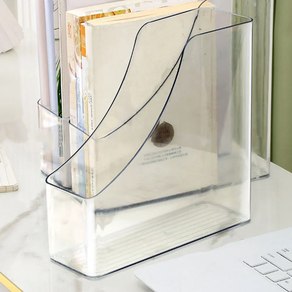 

Transparent File Storage Box A4 Acrylic Magazine Holder Desk Shelf Book Rack Document Tray ganizer Storage Solution