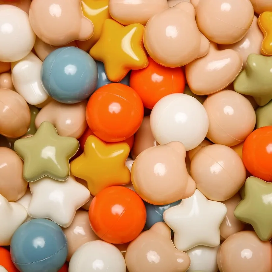 Star Ball Pit Ball Balls con forma de oso y corazón, para niños pequeños, bebés, parque infantil, piscina, cachorro, perro, gato, juego, 50 piezas