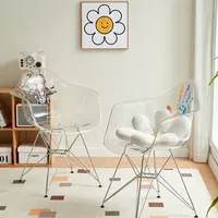 Artist's Choice Transparent Acrylic Dining Chair High-end Designer Chair Ideal for Makeup Artists Stylish Interior Furniture