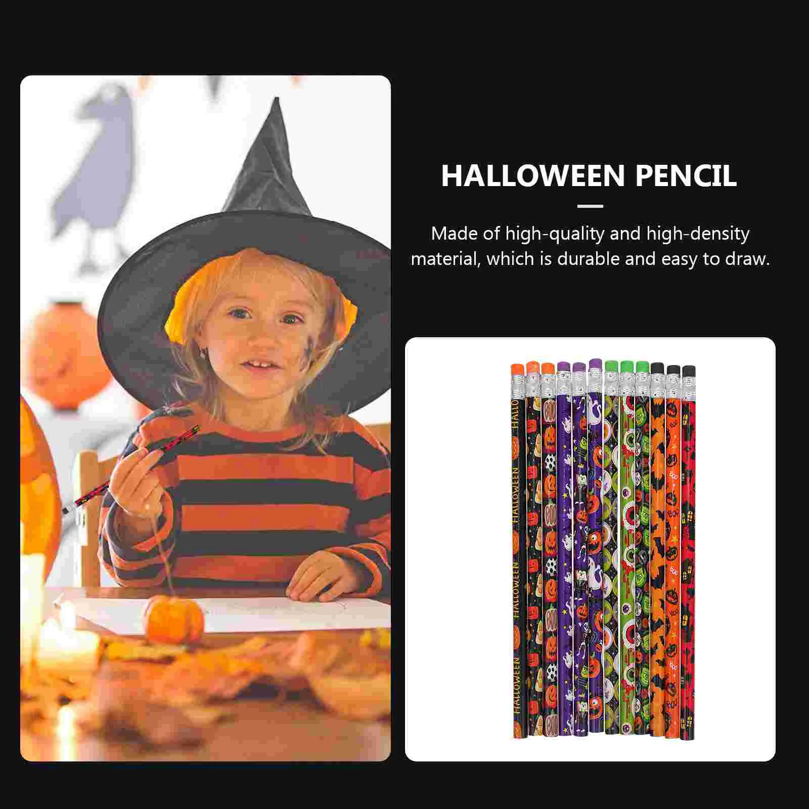 60 PCS Halloween Pencil School Pencils Writing Bulk Prizes Supplies Gift