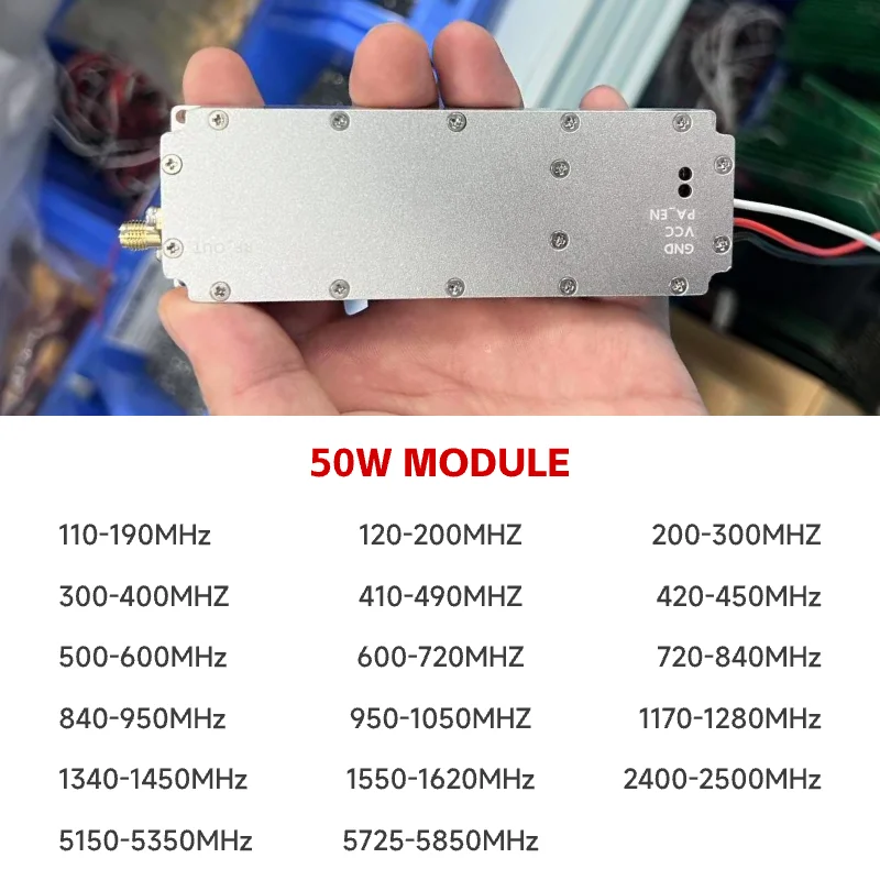 

900M 1.5G 2.4G 5.8G 50w Модуль Lora Цифровой модуль VCO GaN Модуль DDS с защитой стоячих волн и защитой от температуры