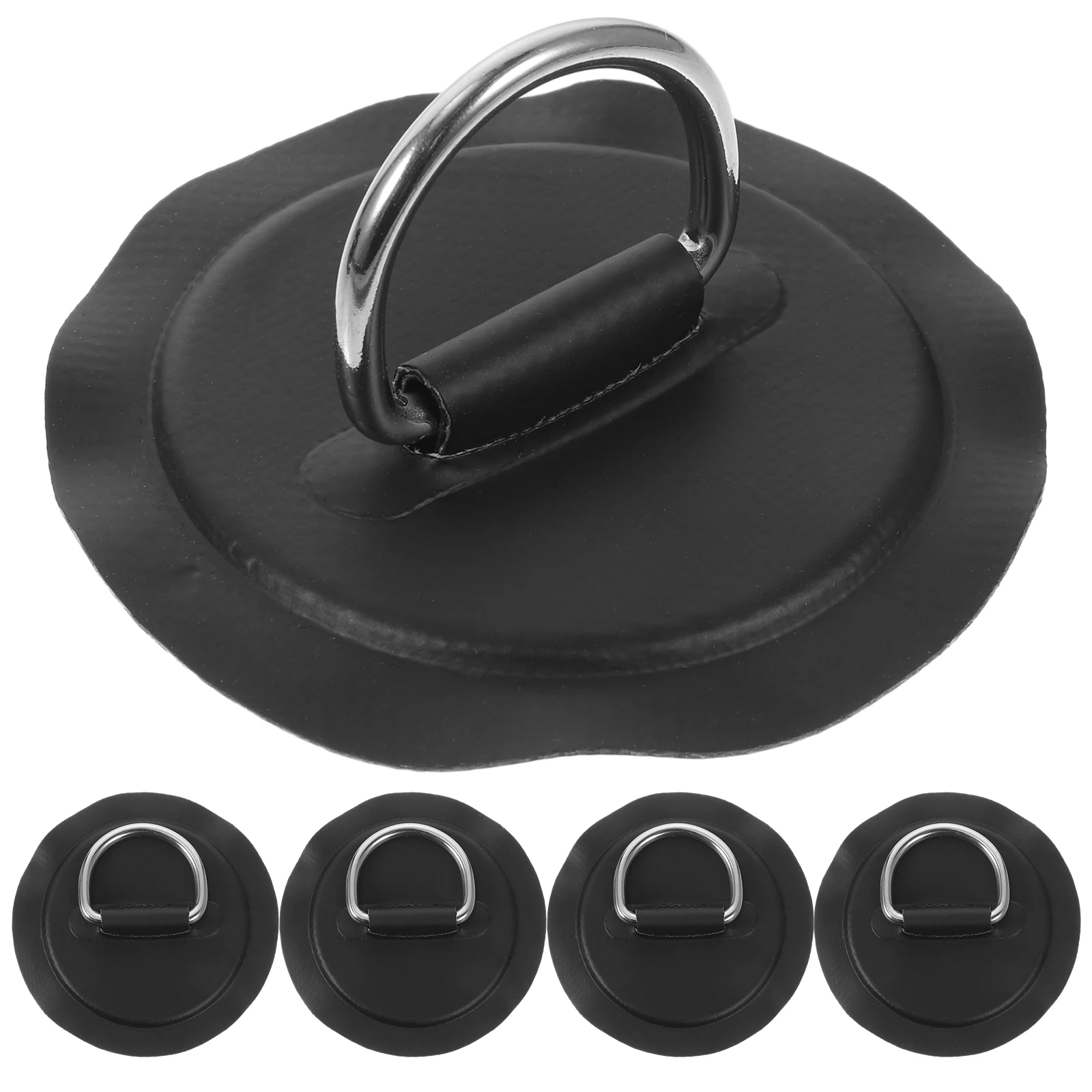 

5pcs Black Stainless Steel D-ring for Inflatable Boats PVC Rafts Kayak Seat Attachment Repair Kit Rope Accessories