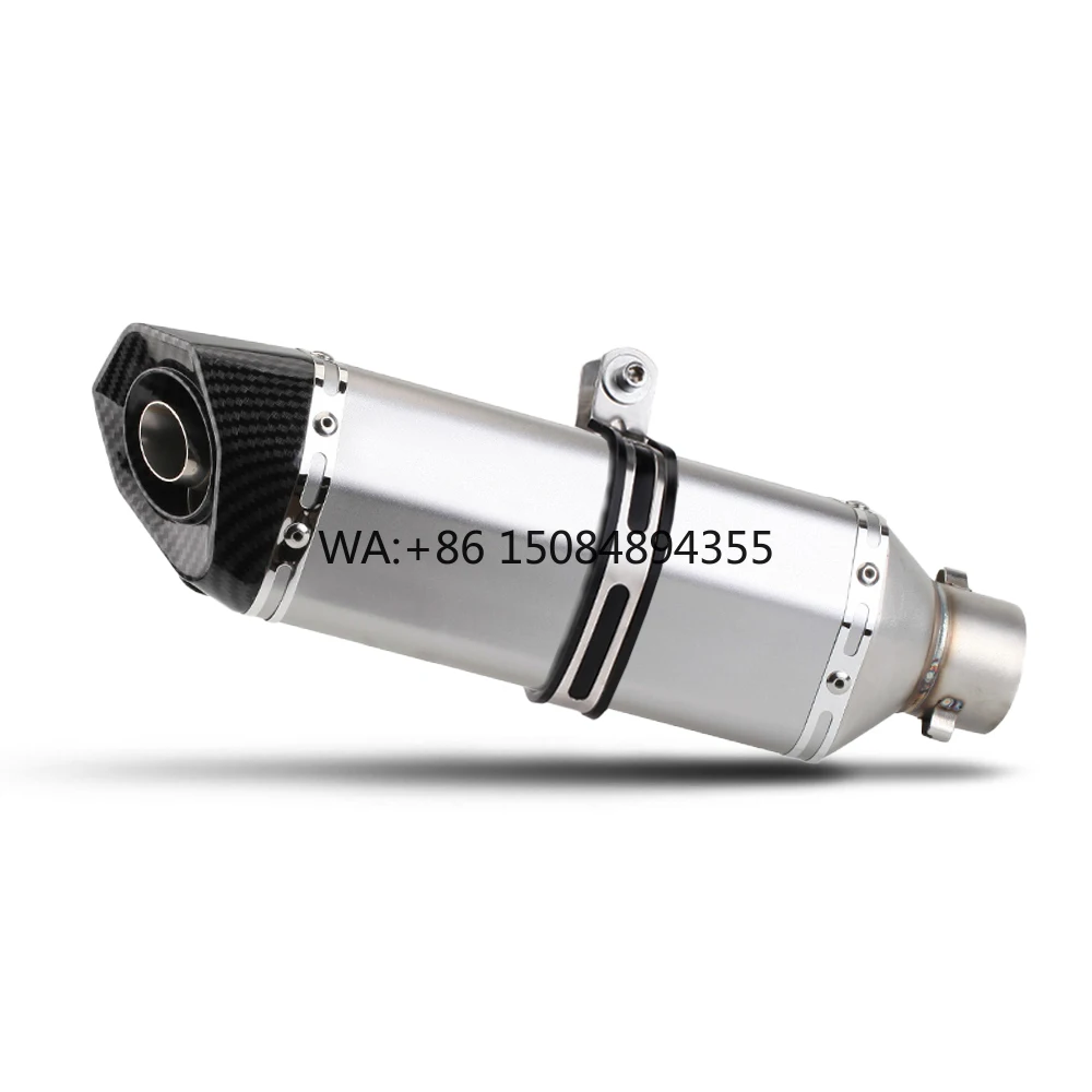 New 38-51mm Complete Exhaust System with Rear Tube Universal Tube DB Killer in Titanium Color 370mm/300mm/470mm Sizes