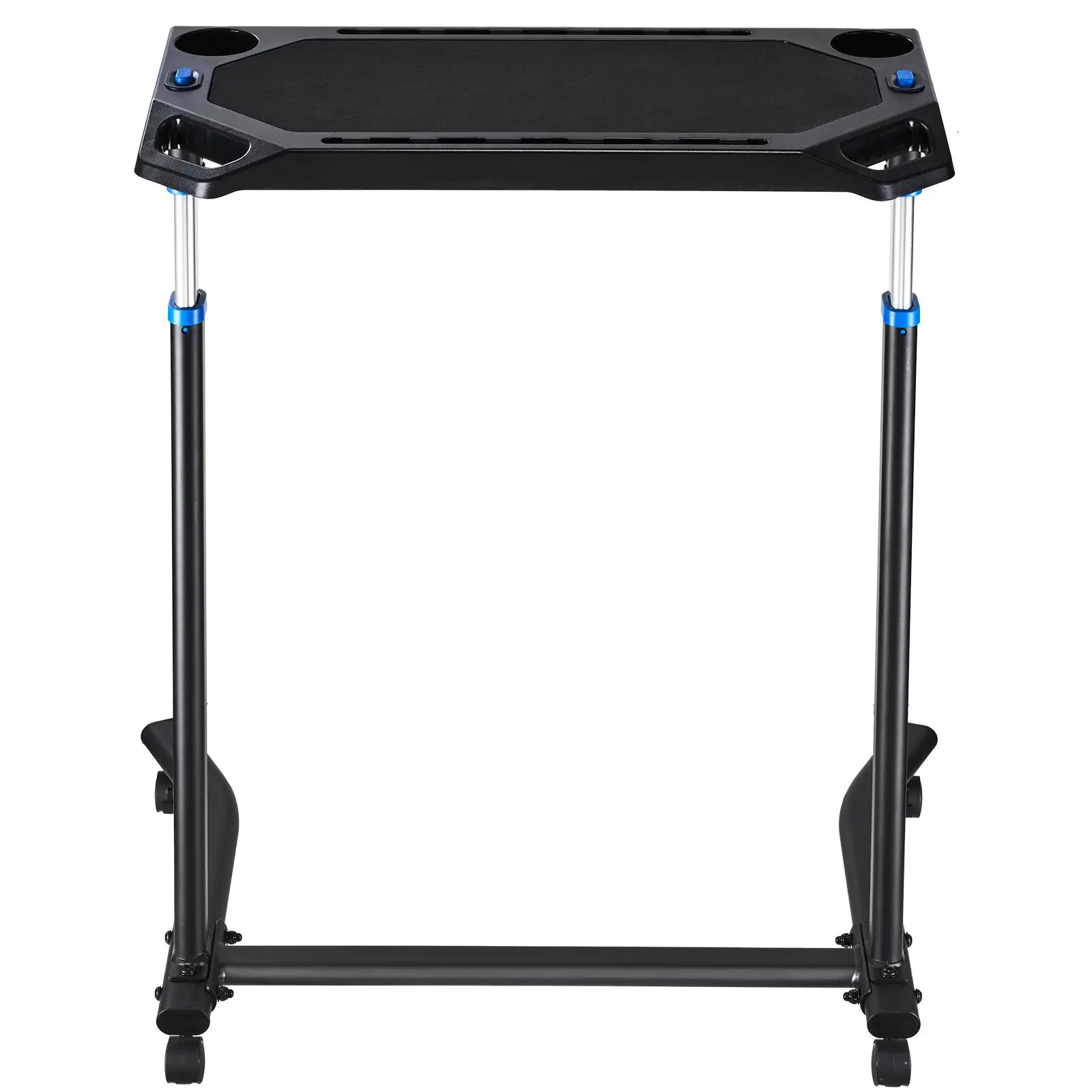 Cycling Desk, Mobile Foldable Multi-Functional Bike Trainer & Treadmill with Lockable Wheels, Non-Slip -Slot Fitness Handle Bar