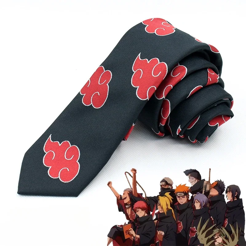 Naruto Akira Organization Arrow-shaped Red Cloud Tie Cartoon Anime Second Dimension Peripheral Uchiba Itachi Personality Tie