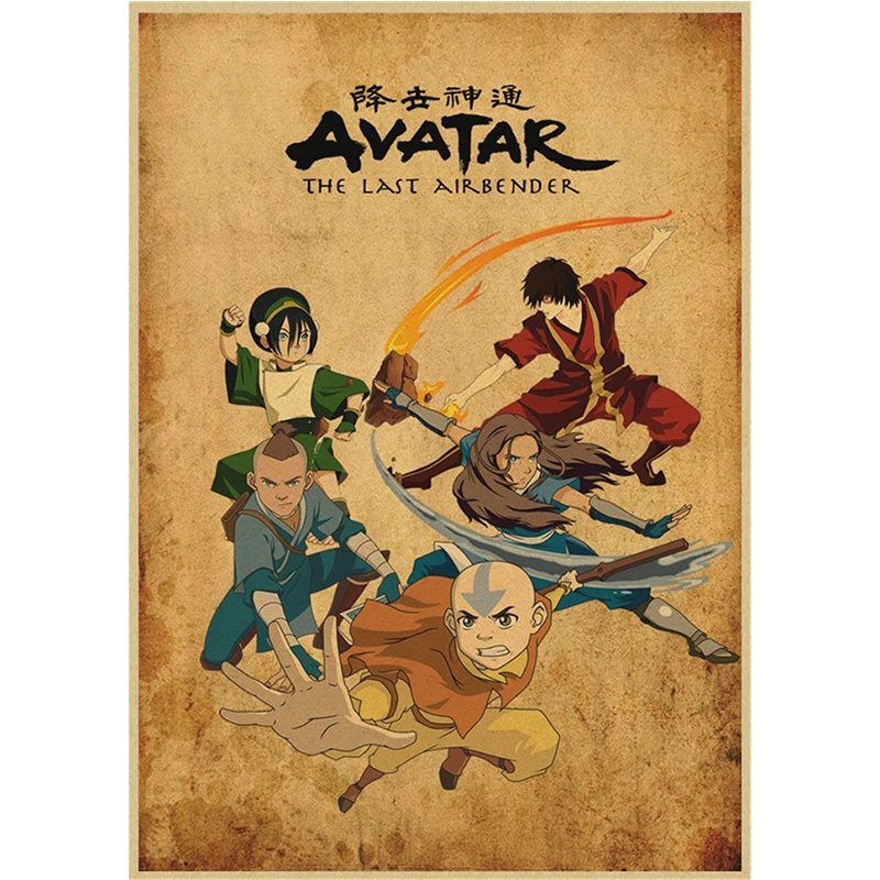 Avatar The Last Airbender Kraft Paper Poster Pictures For Room Decoration Home