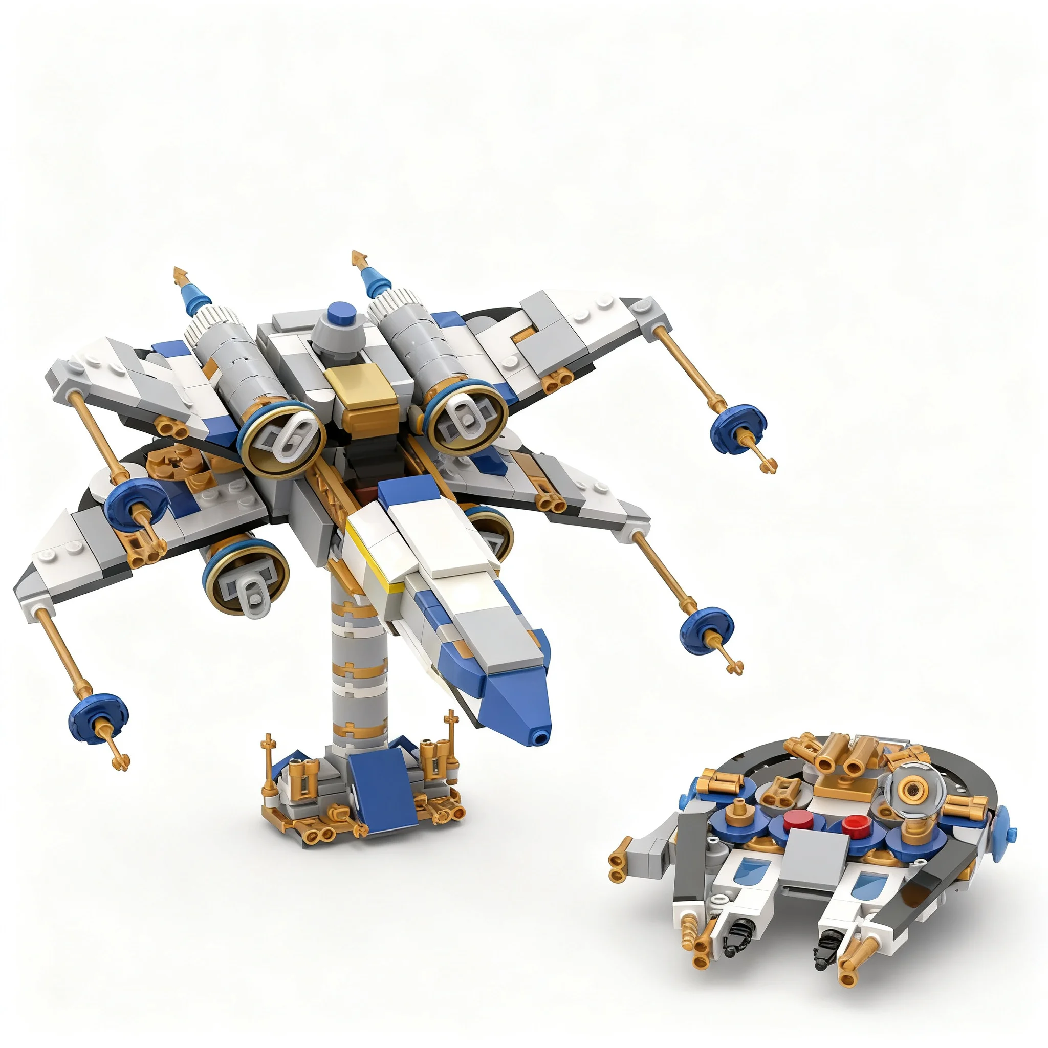 459pcs MOC Alternative build Falcon X.Wing Star Battle Model Building Blocks Christmas Gift Architecture Toy Art Idea Home Decor
