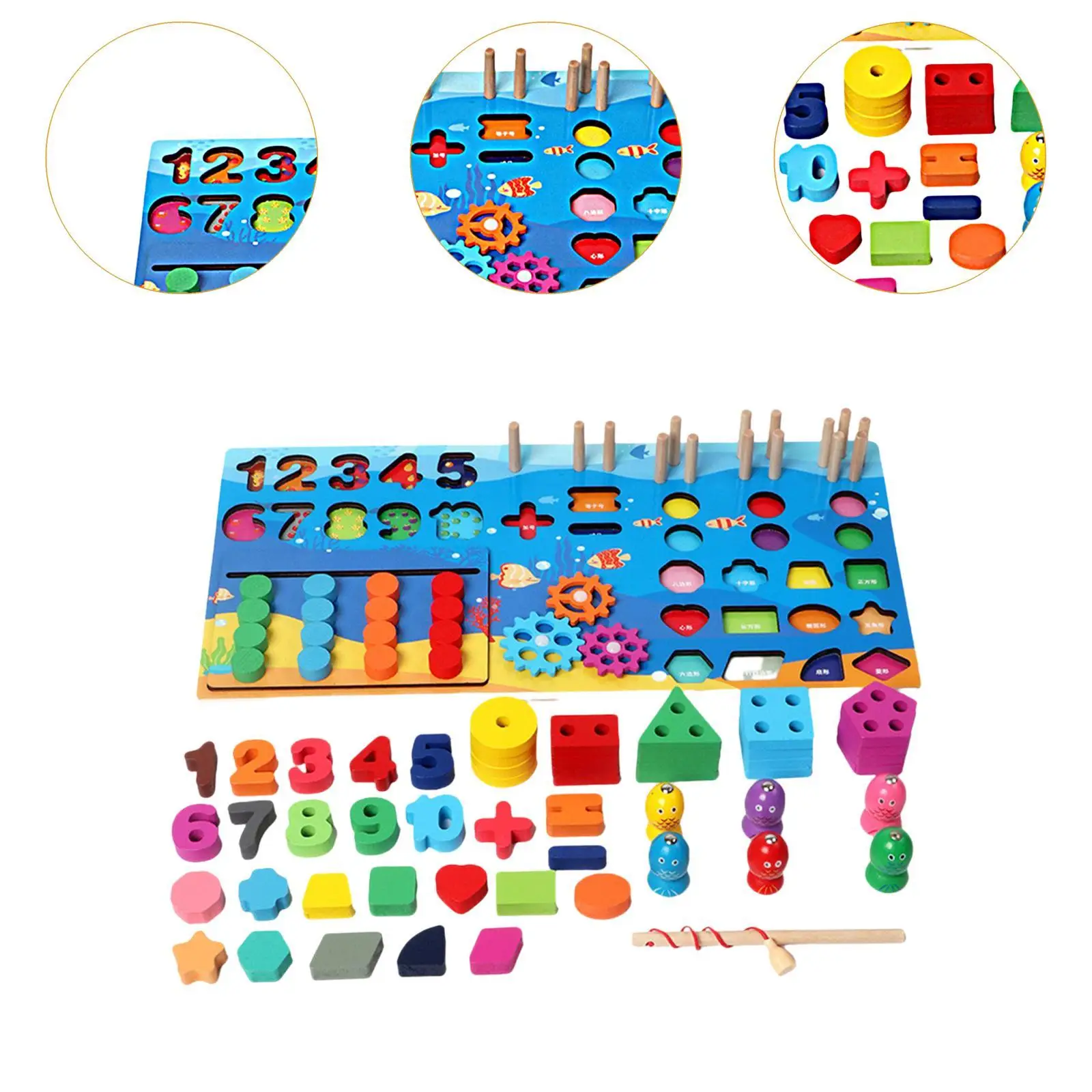 Wooden Puzzle Sorting Toys Montessori Wooden Toddlers Toys for Boys and Girls