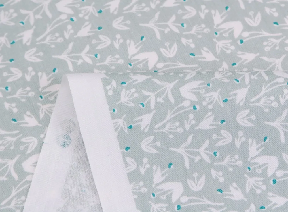 Green Leaf 100% Twill Cotton Fabric,Patchwork Cloth,DIY Sewing Quilting Fat Quarters Home Decor Material Tecido Tilda Tissus